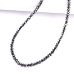 Raw black rondelle diamond beads uncut natural with smooth rondelle shape, ideal for artisan jewelry, handmade bracelets, and statement necklaces