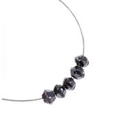 Natural black rondelle rough diamond beads uncut, raw with elegant dark tones, perfect for handcrafted necklaces, bracelets, and unique artisan jewelry designs