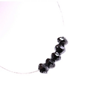 Natural black rondelle rough diamond beads uncut, raw with elegant dark tones, perfect for handcrafted necklaces, bracelets, and unique artisan jewelry designs