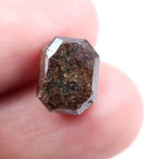 5.22 carat brown emerald cut natural diamond with elongated step cut facets, loose fancy brown diamond for custom engagement ring or luxury handcrafted fine jewelry design