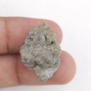 grey color raw uncut diamond engagement ring