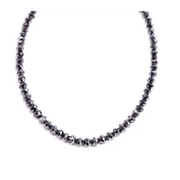Raw black rondelle diamond beads uncut natural with smooth rondelle shape, ideal for artisan jewelry, handmade bracelets, and statement necklaces