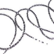 Natural black rondelle rough diamond beads uncut with soft, earthy tones, perfect for handmade jewelry, delicate bracelets, and unique artisan designs