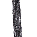Natural black rondelle rough diamond beads uncut with soft, earthy tones, perfect for handmade jewelry, delicate bracelets, and unique artisan designs