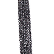 Natural black rondelle rough diamond beads uncut with soft, earthy tones, perfect for handmade jewelry, delicate bracelets, and unique artisan designs