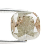 2.76 Ct cushion cut Grey natural diamond with brilliant sparkle and classic shape for luxury statement jewelry