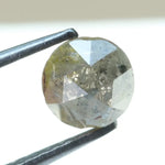 0.67 carat natural yellowish grey diamond round loose stone with subtle dual tone color