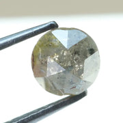0.67 carat natural yellowish grey diamond round loose stone with subtle dual tone color