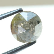 0.67 carat natural yellowish grey diamond round loose stone with subtle dual tone color