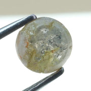 0.67 carat natural yellowish grey diamond round loose stone with subtle dual tone color