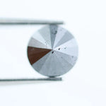 1.17 Ct Natural Black Diamond Round Cut Loose Diamond for Engagement Ring, Genuine Dark Black Diamond Gemstone