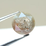 1.21Ct round rose cut diamond grey colored diamond loose stone for fine custom jewelry 