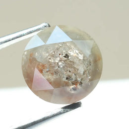 1.21Ct round rose cut diamond grey colored diamond loose stone for fine custom jewelry 