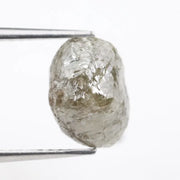 Natural raw diamond ring with rough diamond centerpiece.