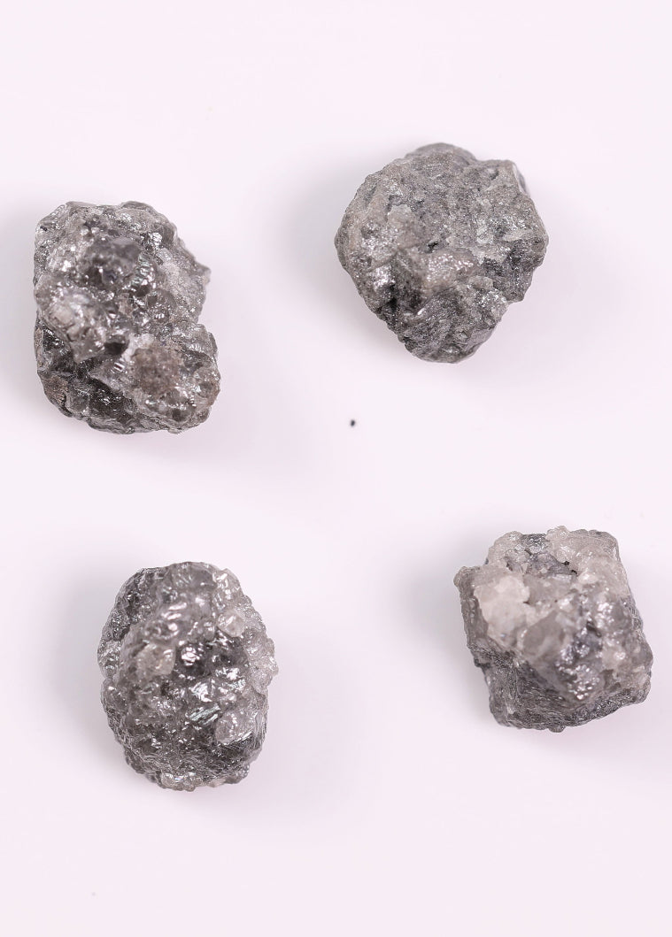 6.39 Carat Natural Rough Diamond - Grey Raw Diamond Lot