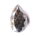 4.04 Ct brownish gray pear cut natural diamond loose uncut stone for custom jewelry and engagement rings