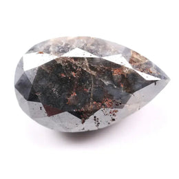 4.04 Ct brownish gray pear cut natural diamond loose uncut stone for custom jewelry and engagement rings