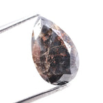 4.04 Ct brownish gray pear cut natural diamond loose uncut stone for custom jewelry and engagement rings
