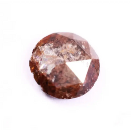 loose round cut natural red diamond, 1.31 Ct, round and baguette diamond ring, round diamond with marquise side stones, red diamond red wine.