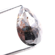 4.04 Ct brownish gray pear cut natural diamond loose uncut stone for custom jewelry and engagement rings