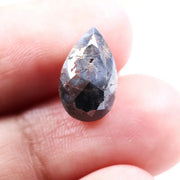 4.04 Ct brownish gray pear cut natural diamond loose uncut stone for custom jewelry and engagement rings