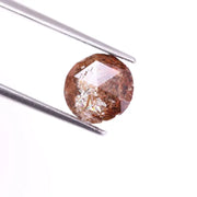 loose round cut natural red diamond, 1.31 Ct, round and baguette diamond ring, round diamond with marquise side stones, red diamond red wine.