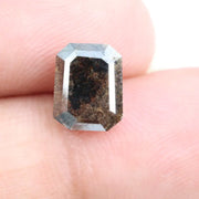 2.18 Ct brown natural emerald cut diamond with rich tone and elegant sparkle for premium engagement jewelry