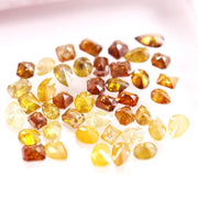 Natural rustic yellow brown diamond lot mixed shape rose cut earth mined loose diamonds for custom jewelry