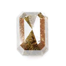 1.92 Ct emerald cut brown natural diamond with warm tone and sleek brilliance for timeless elegant jewelry