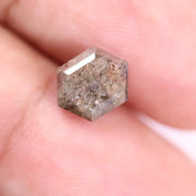 1.93 Ct natural brown diamond hexagon cut diamond, loose pear diamond, loose pink diamonds, december birthstone, july birthstone, loose raw diamonds.