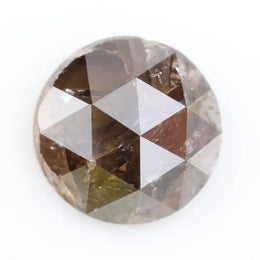 loose stone 1.60ct round rose cut diamond natural diamond brownish-grey diamond for fine jewelry 