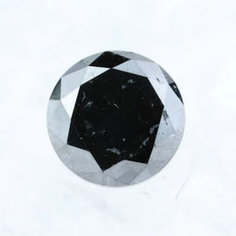 1.16 Carat Natural Black Diamond Round Cut Loose Gemstone, Ideal for Engagement Rings and Custom Jewelry
