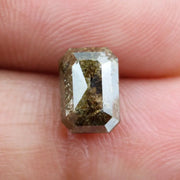 1.92 Ct emerald cut brown natural diamond with warm tone and sleek brilliance for timeless elegant jewelry