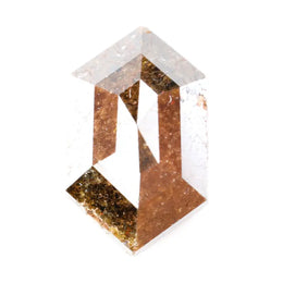 3.85 Ct hexagon cut grey brown natural diamond with geometric shape and rich tones for iconic fine jewelry