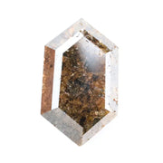 3.85 Ct hexagon cut grey brown natural diamond with geometric shape and rich tones for iconic fine jewelry