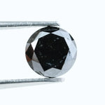 1.16 Carat Natural Black Diamond Round Cut Loose Gemstone, Ideal for Engagement Rings and Custom Jewelry