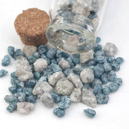 blue grey rough diamond loose uncut diamond lot