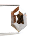 3.85 Ct hexagon cut grey brown natural diamond with geometric shape and rich tones for iconic fine jewelry