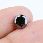 1.16 Carat Natural Black Diamond Round Cut Loose Gemstone, Ideal for Engagement Rings and Custom Jewelry