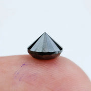 1.16 Carat Natural Black Diamond Round Cut Loose Gemstone, Ideal for Engagement Rings and Custom Jewelry