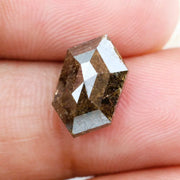 3.85 Ct hexagon cut grey brown natural diamond with geometric shape and rich tones for iconic fine jewelry