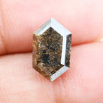 3.85 Ct hexagon cut grey brown natural diamond with geometric shape and rich tones for iconic fine jewelry