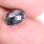 Grey oval cut rustic 2.48 Ct natural diamond – raw natural diamond, oval cut diamond, vs1 natural diamond.