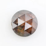 0.78 carat brownish black natural diamond round cut loose stone with subtle dual tone color blend
