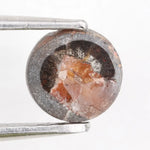 0.78 carat brownish black natural diamond round cut loose stone with subtle dual tone color blend