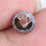 0.78 carat brownish black natural diamond round cut loose stone with subtle dual tone color blend