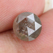 1.21Ct round rose cut diamond grey colored diamond loose stone for fine custom jewelry 