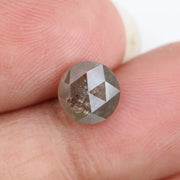 1.21Ct round rose cut diamond grey colored diamond loose stone for fine custom jewelry 