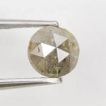 0.67 carat natural yellowish grey diamond round loose stone with subtle dual tone color