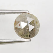 0.67 carat natural yellowish grey diamond round loose stone with subtle dual tone color